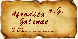 Afrodita Galinac vizit kartica